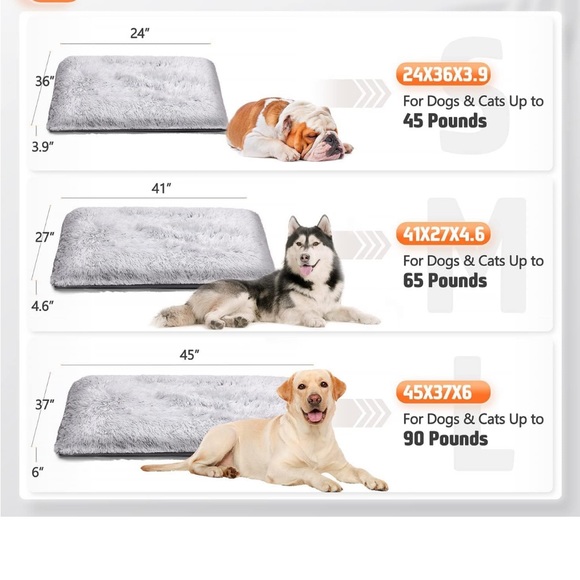 Thicken Luxurious Soft Plush Dog Beds for Large Dogs Without Shedding, U… - Picture 6 of 6